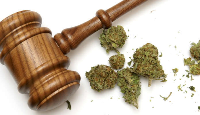 marijuana and gavel